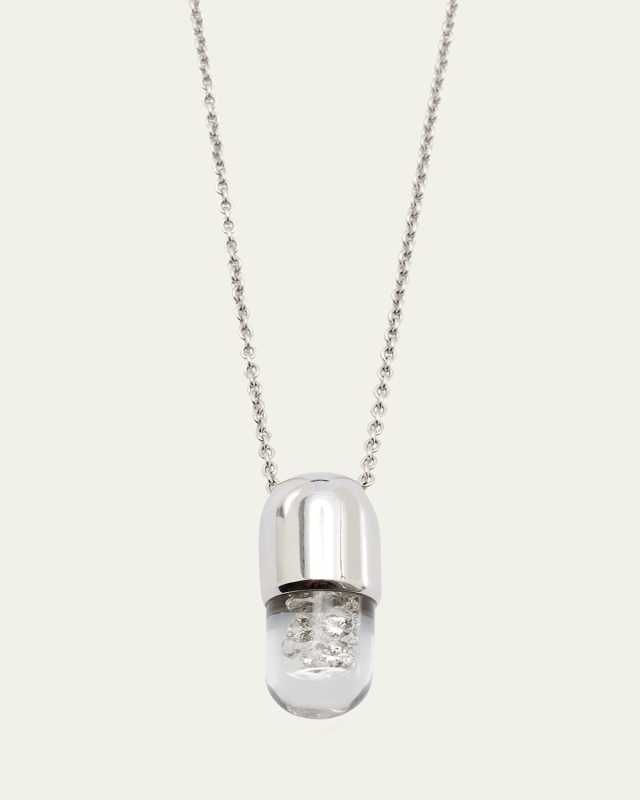 Baby Elixir Diamond Necklace in 14k White Gold